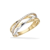 Billede af Ring cubic zir. rd/hv 8 kt.