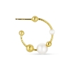 Billede af Jane Kønig Atomic Pearl Hoop ørering forgyldt sølv m. fvp (1 stk.) 