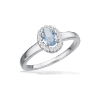 Billede af SoHo ring roset aqua/hvid cubic zir. sølv rh.