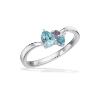 Billede af SoHo ring mixed blå cubic zir. sølv rh.