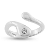 Billede af "Parted Diamond" Ring i 14 kt. hvg. m. diamant 0,10 w/vs.