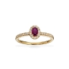 Billede af Diana ring roset 0,18 H-W/SI-Rubin14 kt