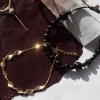 Billede af STINE A Petit Ile De L'Amour armbånd forgyldt sølv (17-25 cm)