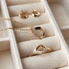 Billede af Vedhæng cubic zir. 8 kt. sølvkæde