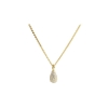 Billede af Aqua Dulce Pavé halskæde forgyldt sølv m. cz (42 + 3 cm)
