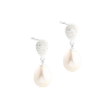 Billede af Aqua Dulce Pavé Pearl øreringe sølv m. cz + fvp
