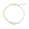 Billede af Aqua Dulce Edge armbånd forgyldt sølv m. cz (17 + 3 cm)