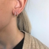 Billede af Dazzling Clip-creoler 0,22 H-W/SI 14 kt.
