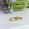 Billede af Dazzling Clip-creoler 0,22 H-W/SI 14 kt.