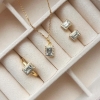 Billede af Øreringe topas+cubic zir. 8 kt.