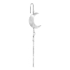 Billede af Jane Kønig Half Moon With Pearl Chain ørering sølv (1 stk)
