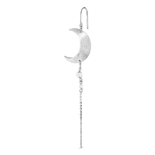 Billede af Jane Kønig Half Moon With Pearl Chain ørering sølv (1 stk) - Venstre