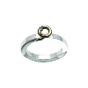Billede af *Ring possibilities sølv m. 14kt m brill.0,02W/vs str. 55