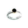 Billede af *Ring possibilities sølv m. 14kt og onyx kegle str. 55