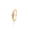 Billede af Studio Z "Fragments" ring forgyldt sølv m. rosa cz (str. 50-60)