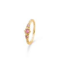 Billede af Studio Z "Fragments" ring forgyldt sølv m. rosa cz (str. 56)