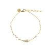 Billede af Aqua Dulce Pavé armbånd forgyldt sølv m. fvp + cz (17 + 3 cm)