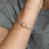 Billede af Pandora Moments Slangekædearmbånd m. forgyldt hjertelås (16-23 cm)