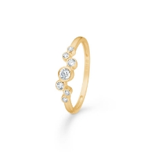 Billede af Mads Z "Lucy" ring 8 kt. guld m. cz (str. 54)