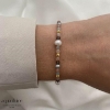 Billede af Aqua Dulce Miah armbånd forgyldt sølv m. perler (17 + 3 cm)