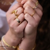 Billede af Aqua Dulce Rhumba ring forgyldt sølv (str. 50-62)