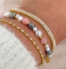 Billede af Aqua Dulce Philina armbånd forgyldt sølv m. cz (17 + 3 cm)