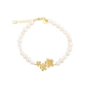 Billede af Aqua Dulce Jasmin Pearl armbånd forgyldt sølv m. fvp (17 + 3 cm)
