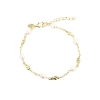 Billede af Aqua Dulce Milena armbånd forgyldt sølv m. perler (17 + 3 cm)