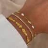 Billede af Aqua Dulce Jasmin armbånd forgyldt sølv (17 + 3 cm)