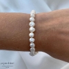 Billede af Aqua Dulce Pearl armbånd forgyldt sølv m. fvp (17 + 3 cm)