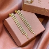 Billede af Aqua Dulce Tennis Darling øreringe forgyldt sølv m. cz