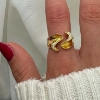 Billede af Aqua Dulce Darling River ring forgyldt sølv m. cz (str. 53-60)