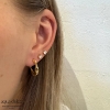 Billede af Aqua Dulce Twirl øreringe forgyldt sølv - 20 mm