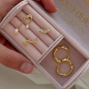 Billede af Aqua Dulce Twirl øreringe forgyldt sølv - 20 mm