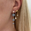 Billede af Aqua Dulce Milena Pearl øreringe forgyldt sølv m. cz + perler