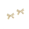 Billede af Aqua Dulce Darling Bow Earstud øreringe forgyldt sølv m. cz