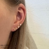 Billede af Aqua Dulce Darling Bow Earstud øreringe forgyldt sølv m. cz