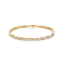 Billede af Mads Z "Tennis" armbånd 8 kt. guld m. zirkonia (19 cm)