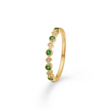 Billede af Mads Z "Poetry" ring 14 karat guld m. 0,02 ct. + tsavorit (str. 54)