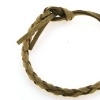 Billede af *By Pind armbånd naturfarve flettet læder