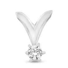 Billede af Vedhæng brillant 0,75 w/vs. 14 kt. hvg.