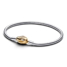 Billede af Pandora Kædearmbånd m. Slangelås sølv m. cz (18 cm)