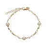 Billede af Aqua Dulce Pearl Mila armbånd forgyldt sølv m. fvp (17 + 3 cm)