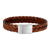 Billede af SON of NOA armbånd stål brun kalveskind (19-23 cm)