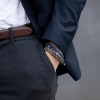 Billede af SON of NOA armbånd stål grå kalveskind (19-23 cm)