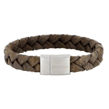 Billede af SON of NOA armbånd stål grå kalveskind (23 cm)