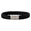 Billede af SON of NOA armbånd stål sort kalveskind (19-23 cm)