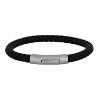Billede af SON of NOA armbånd stål sort kalveskind (19-23 cm)