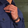 Billede af SON of NOA armbånd stål m. blå lapis (19-25 cm)