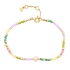 Billede af Hultquist Delilah armbånd forgyldt sølv m. perler (16+3 cm)